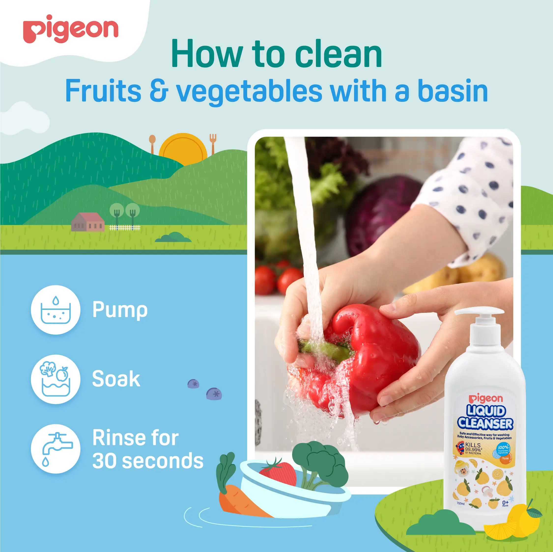 Liquid Cleanser 700ml Pigeon Cambodia